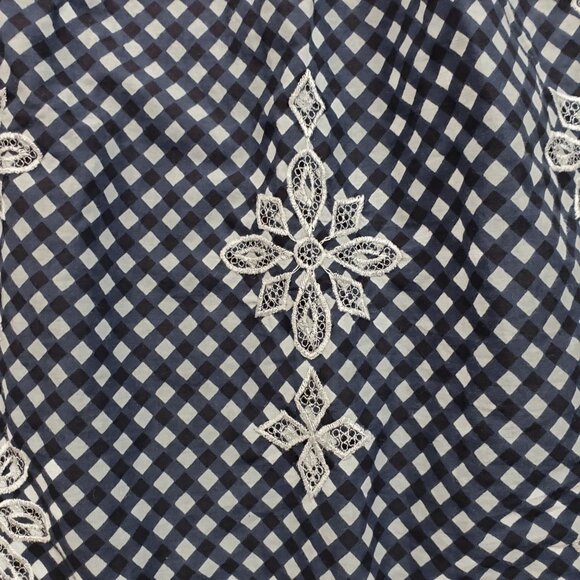 Banjanan Aurelia Victorian Gingham Maxi Dress Midnight Size M NWT - Picture 14 of 16